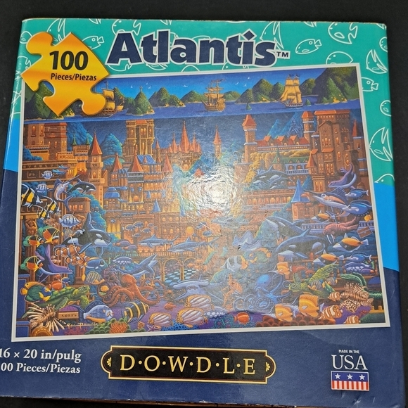 D.O.W.D.L.E. The Kingdom of Atlantis 100 Piece Jigsaw Puzzle  Size 16"×20" - Picture 1 of 7